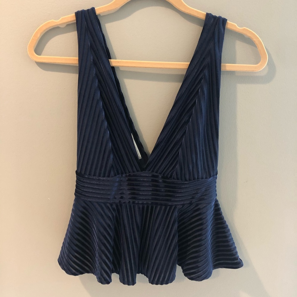 Urban outfitters purple peplum tank top